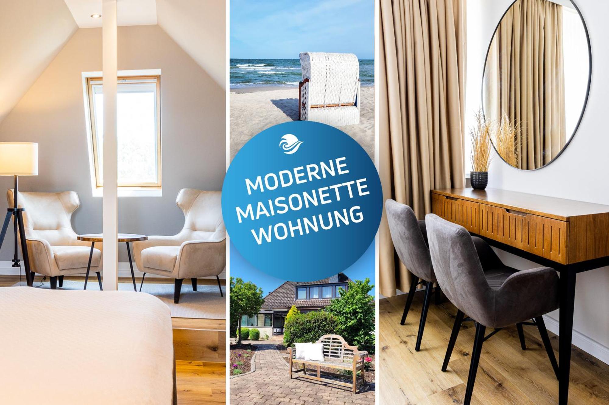 Moderne Maisonette Ferienwohnung Mit Gartenzugang, Nur 7 Gehminuten Zum Strand, Parkplatz & Fahrradunterstellplatz Шарбойц Екстер'єр фото